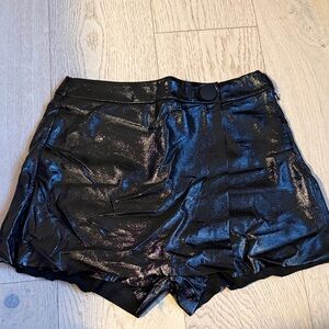 Zara Terez Black Shimmer High Waist Shorts